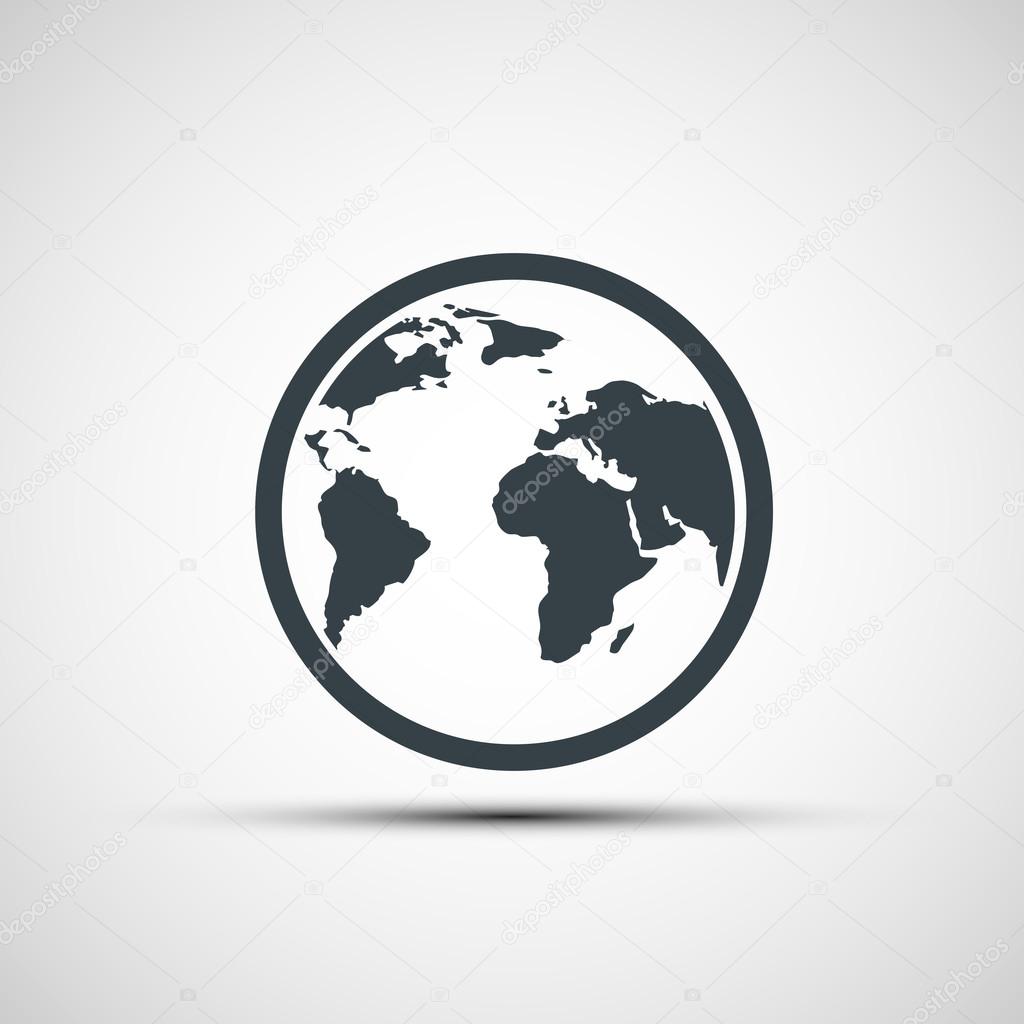 Vector icons planet earth