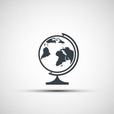 Vektör simgeler okul Globe