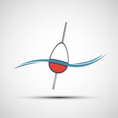 Vektör simgeler float Balık tutma