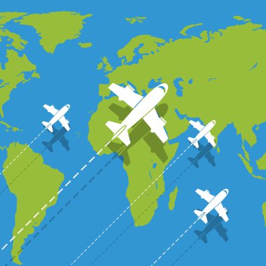 Vektör arka plan uçaklar