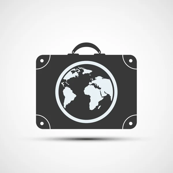 Vector icons travel suitcases — Stock Vector