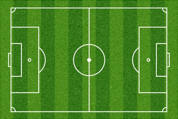 Terrain de football. Vue du dessus . — Image vectorielle