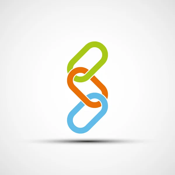 Logo, barevné řetězce. — Stockový vektor