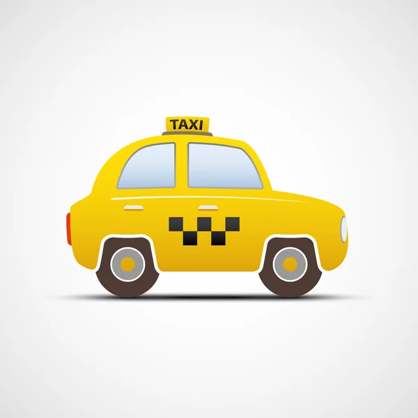 Taxi car isolated on white background. — Stock Vector