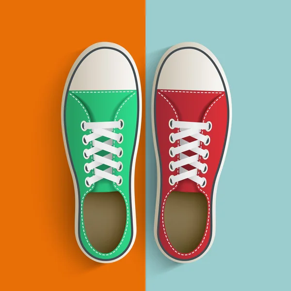 Zapatillas vintage antiguas . — Vector de stock