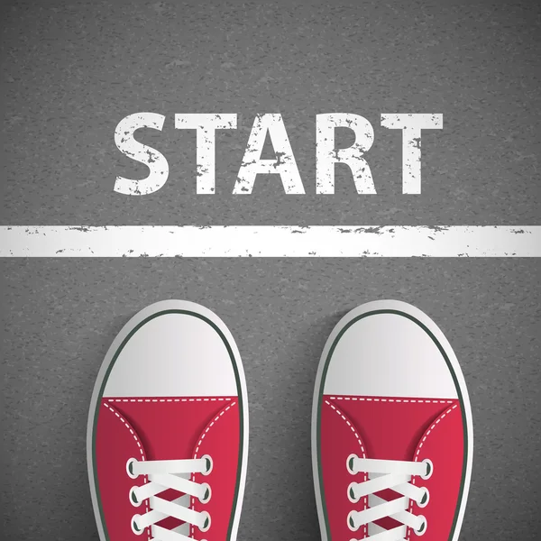 Vintage spor ayakkabı standı yazıt başlamadan önce.