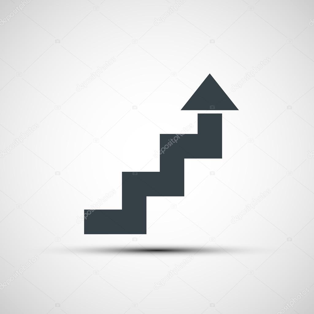 Vector icon of stairs in the form of arrows