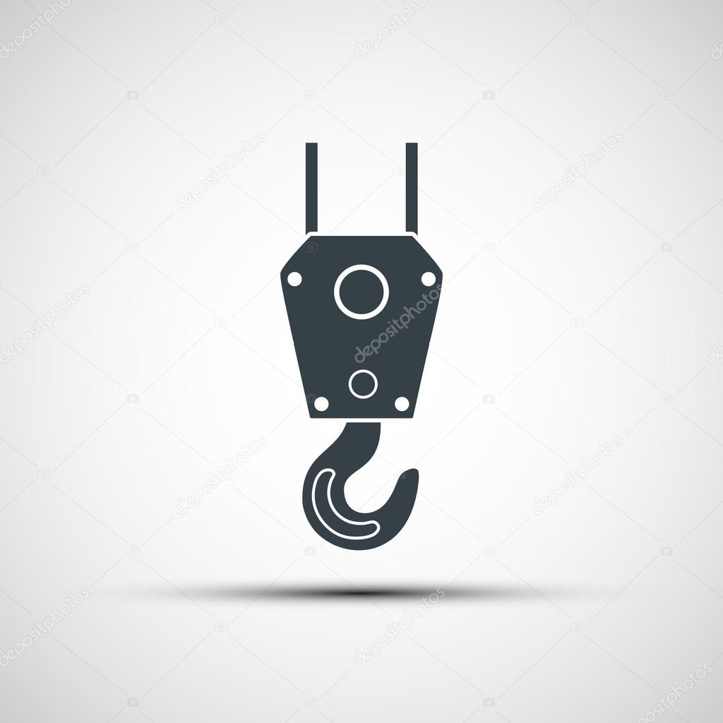 Vector icon of industrial hook