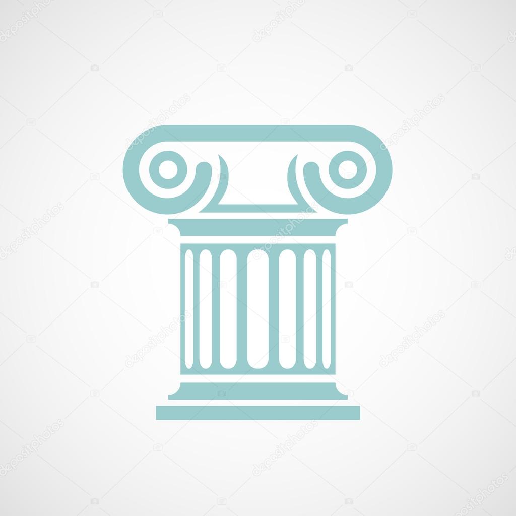 Logo marble columns.