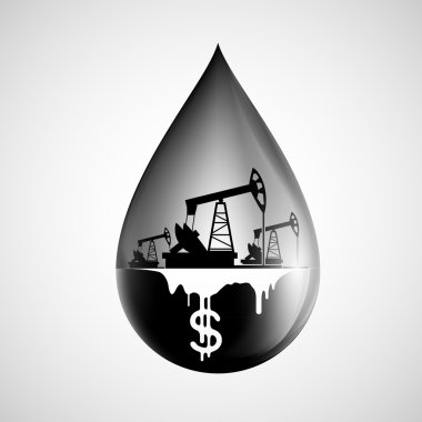 Petrol üzerinde beyaz izole damla