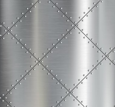 Arka plan ile metal plakaların perçinli.