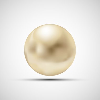 Pearl isolated on white clipart