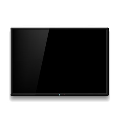 Siyah beyaz duvarda asılı Tv.