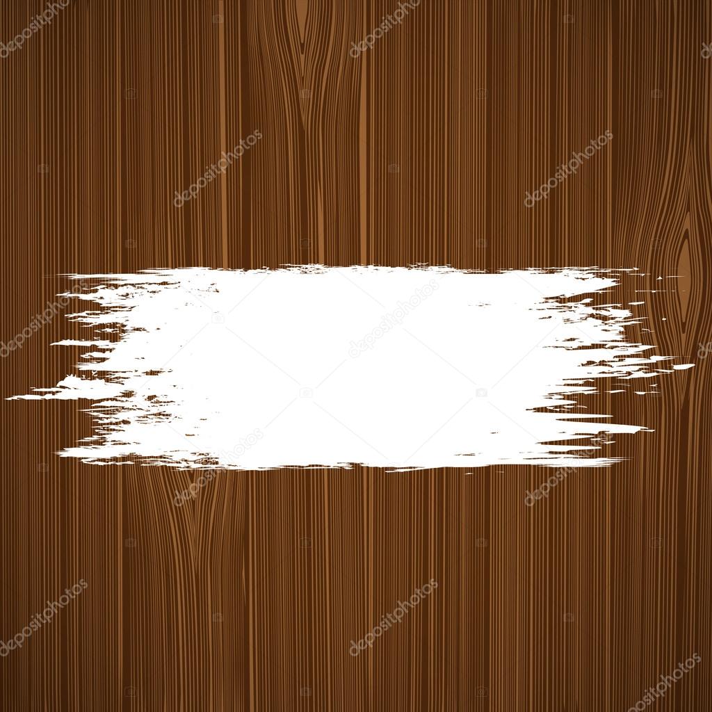 White paint on wooden surface.