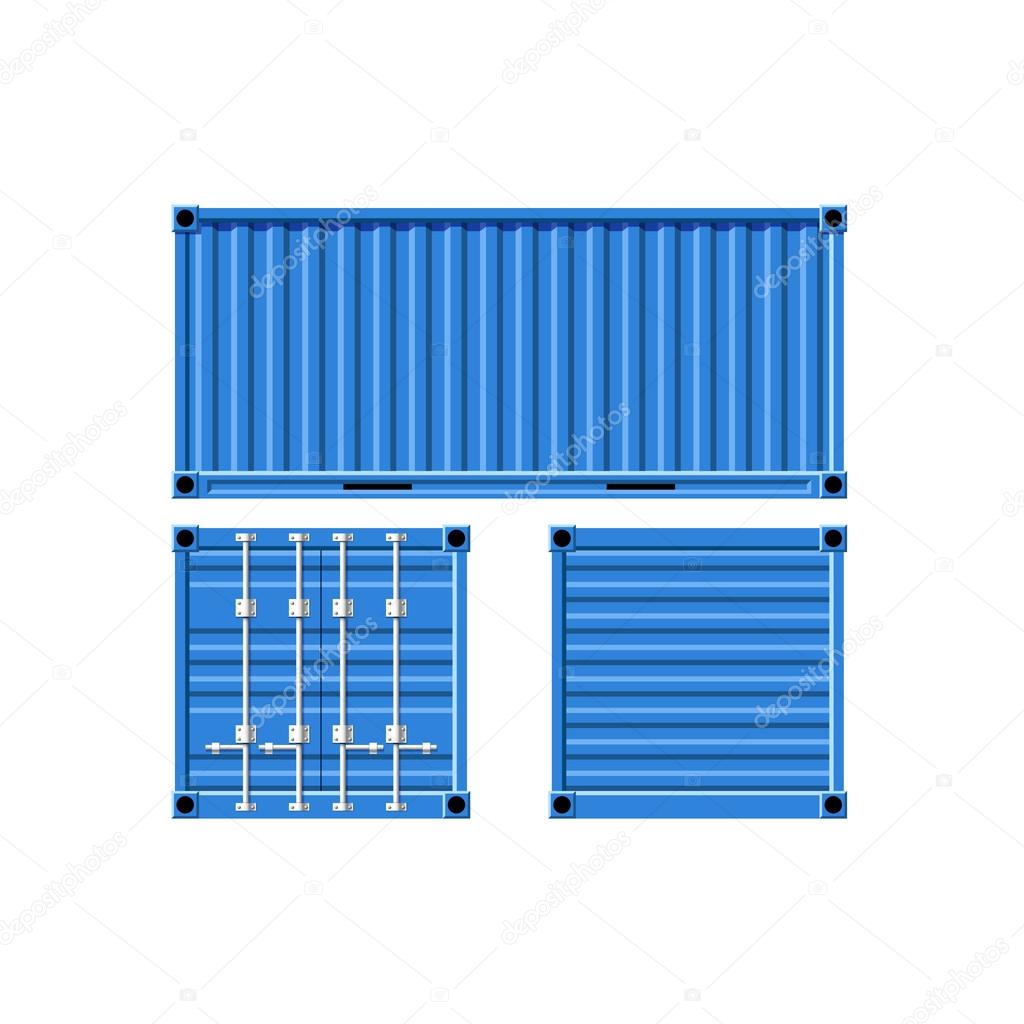 Metal cargo container.