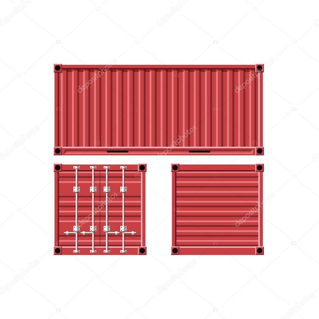 Metal cargo container.