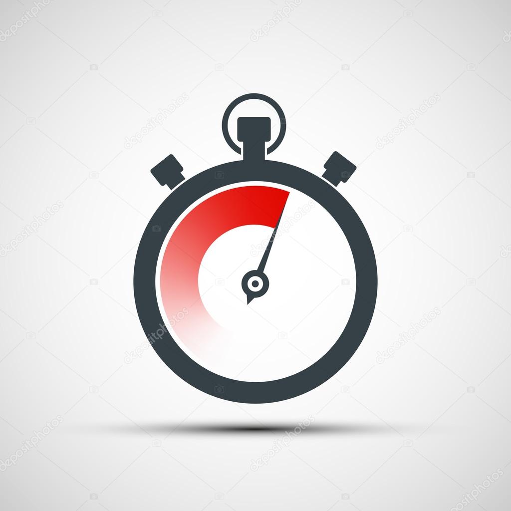 Logo sports stopwatch. Vector image.