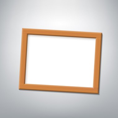 Ahşap çerçeve. Hisse senedi illüstrasyon.