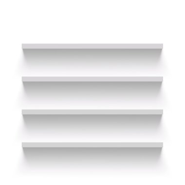 Boş rafları. Hisse senedi illüstrasyon.