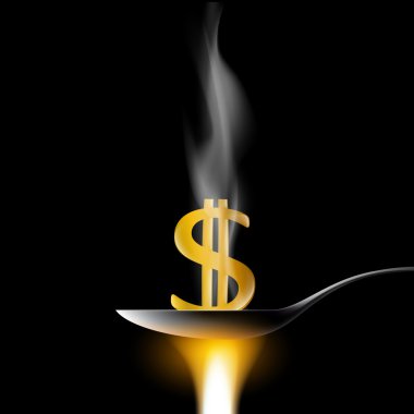 dolar işareti. Hisse senedi illüstrasyon.