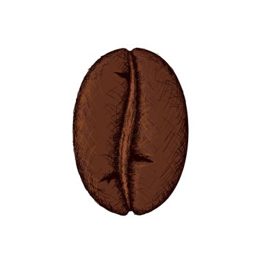 Kahve çekirdeği. Hisse senedi illüstrasyon.