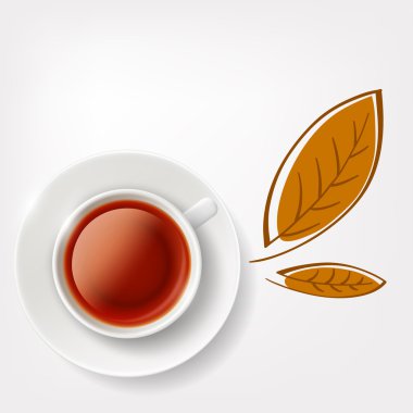 bir fincan çay. Hisse senedi illüstrasyon.