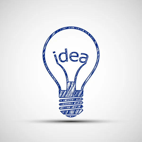 Bulb with the word idea. — Stock Vector