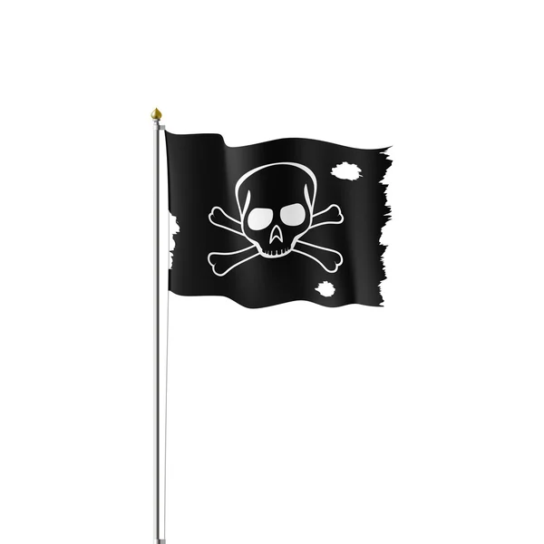Pirate flag. Stock illustration. — Stock Vector