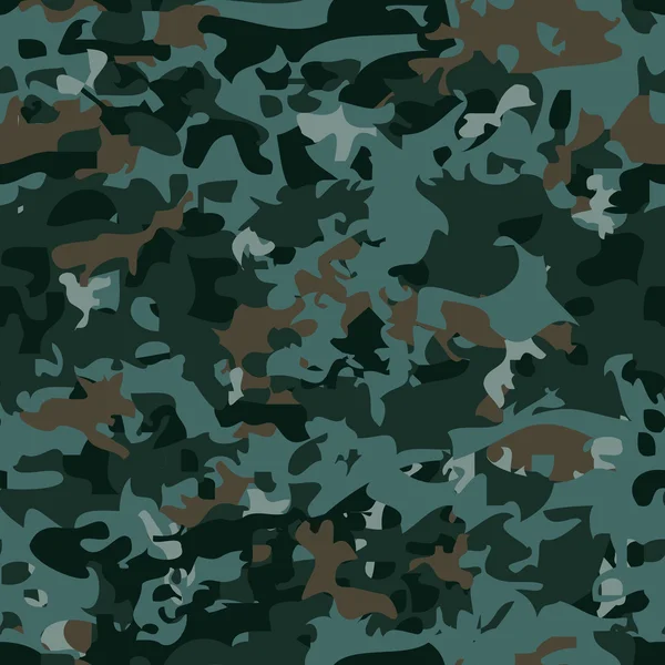 Naadloze militaire camouflage patroon. — Stockvector