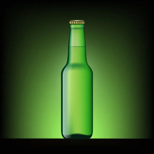 Green bottle of beer — Stock Vector