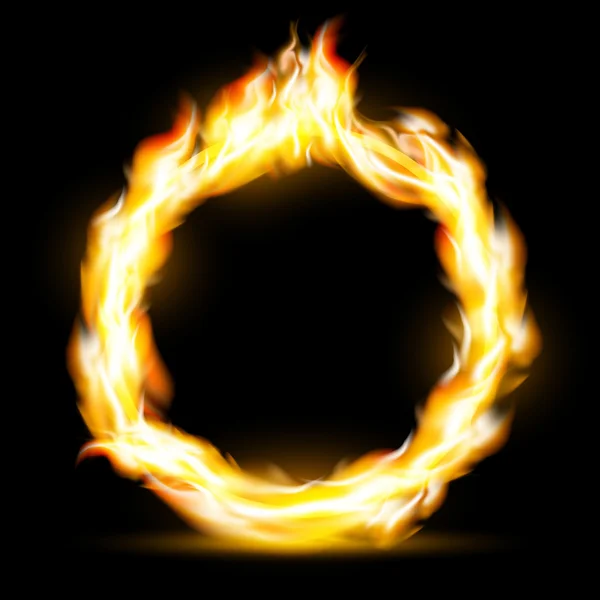 Un anillo ardiente. Ilustración general . — Vector de stock