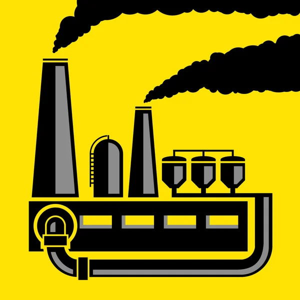 Industriële fabriek. Stock Illustratie. — Stockvector