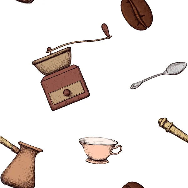 Un fond de café. Illustration de stock . — Image vectorielle