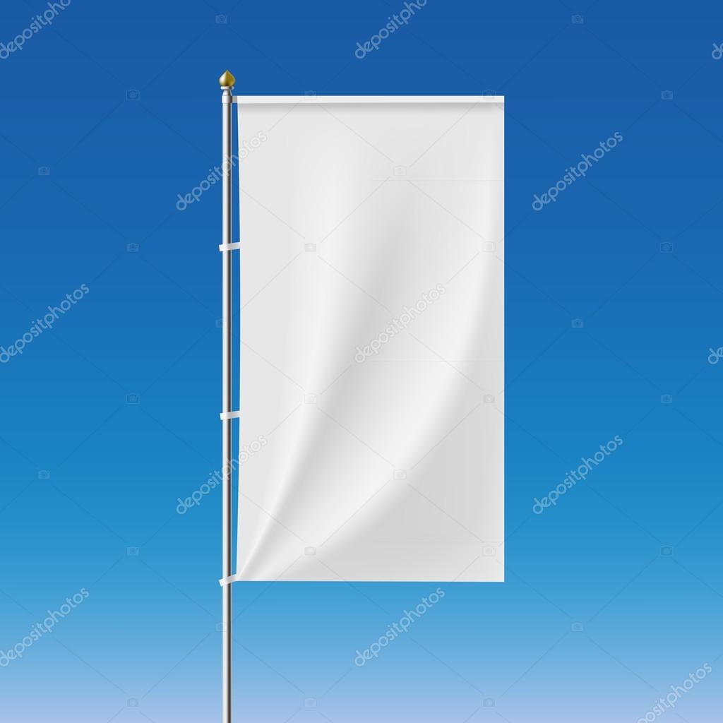 White banner. Stock illustration.