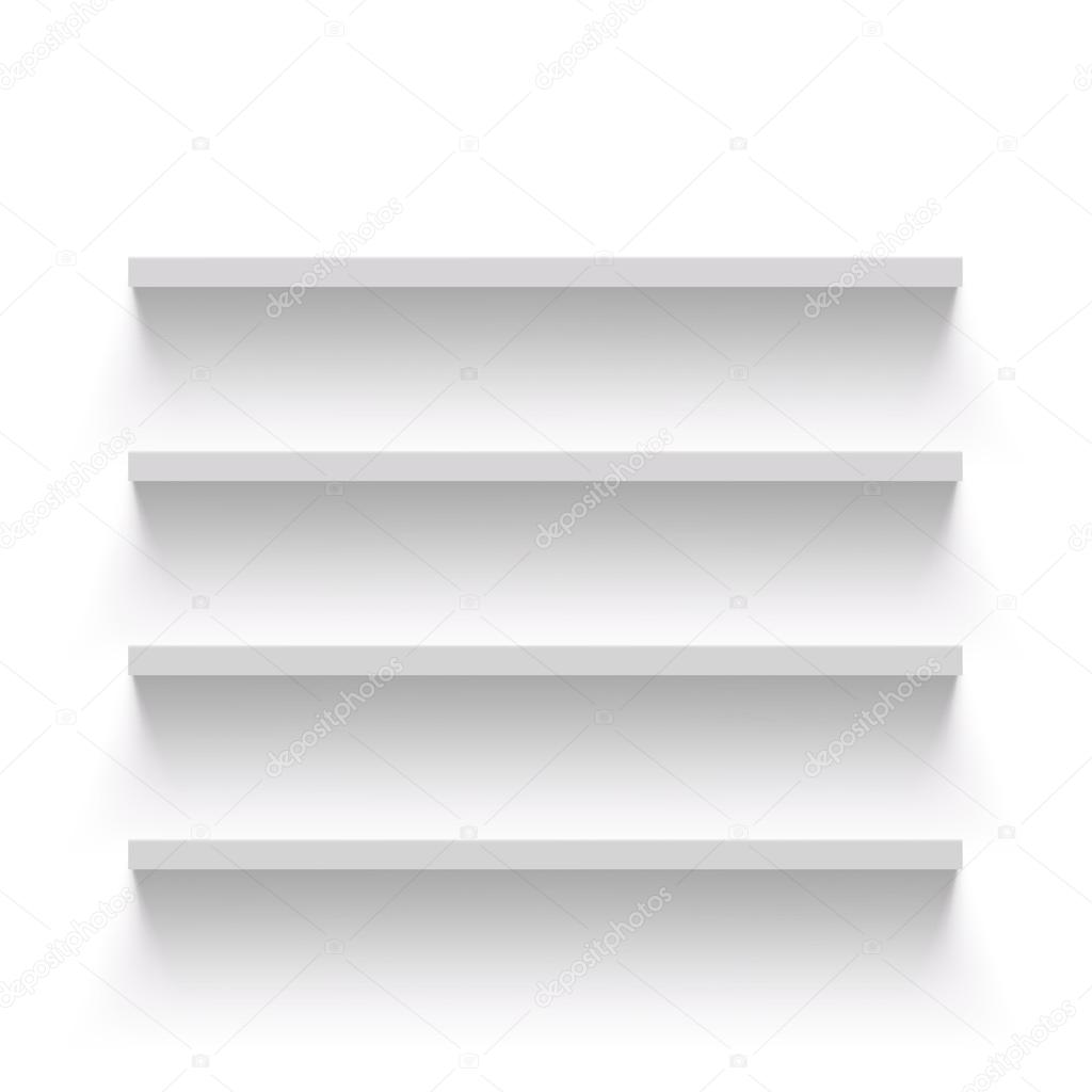 Empty shelves. Stock illustration.