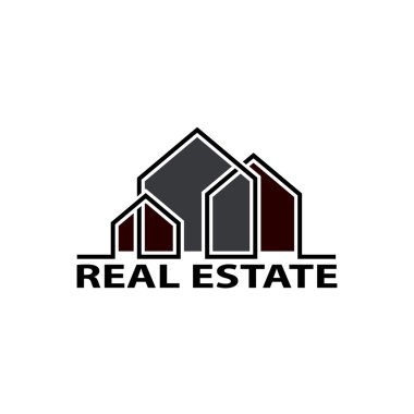 Logo real estate clipart