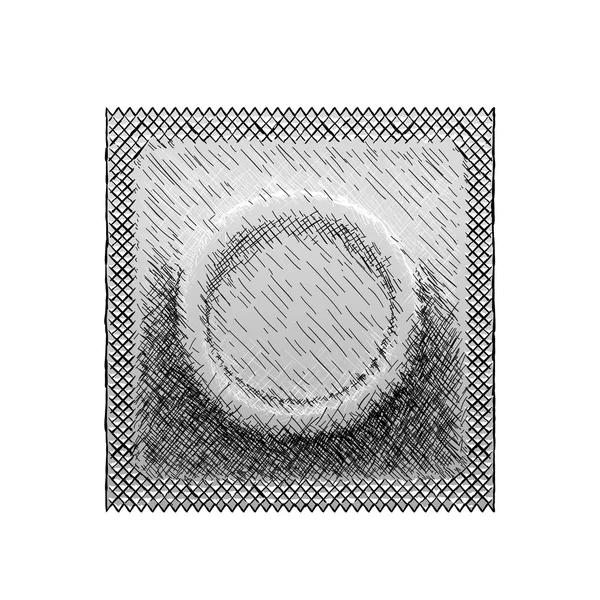 콘돔입니다. 낙서 이미지 — 스톡 벡터