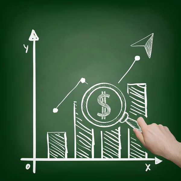 Finansiella diagram. Stock illustration. — Stockfoto