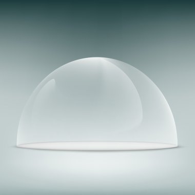 Glass dome. Presentation background clipart
