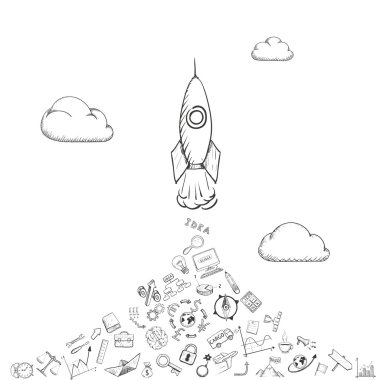 Roket bulutlarda uçuyor