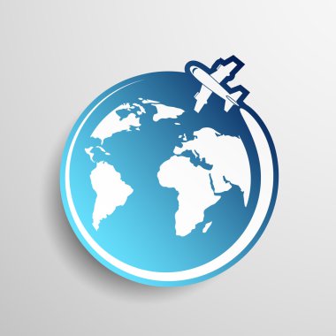 Logo airplane. Stock illustration. clipart