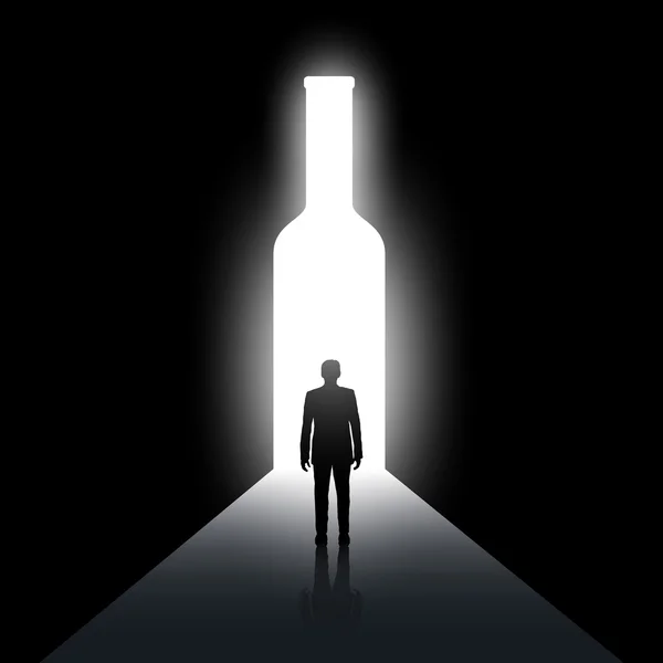 Alcoholismo. Concepto abstracto — Vector de stock