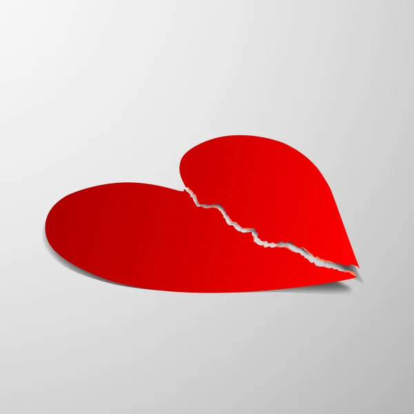 Cuore rosso. Illustrazione delle scorte . — Vettoriale Stock