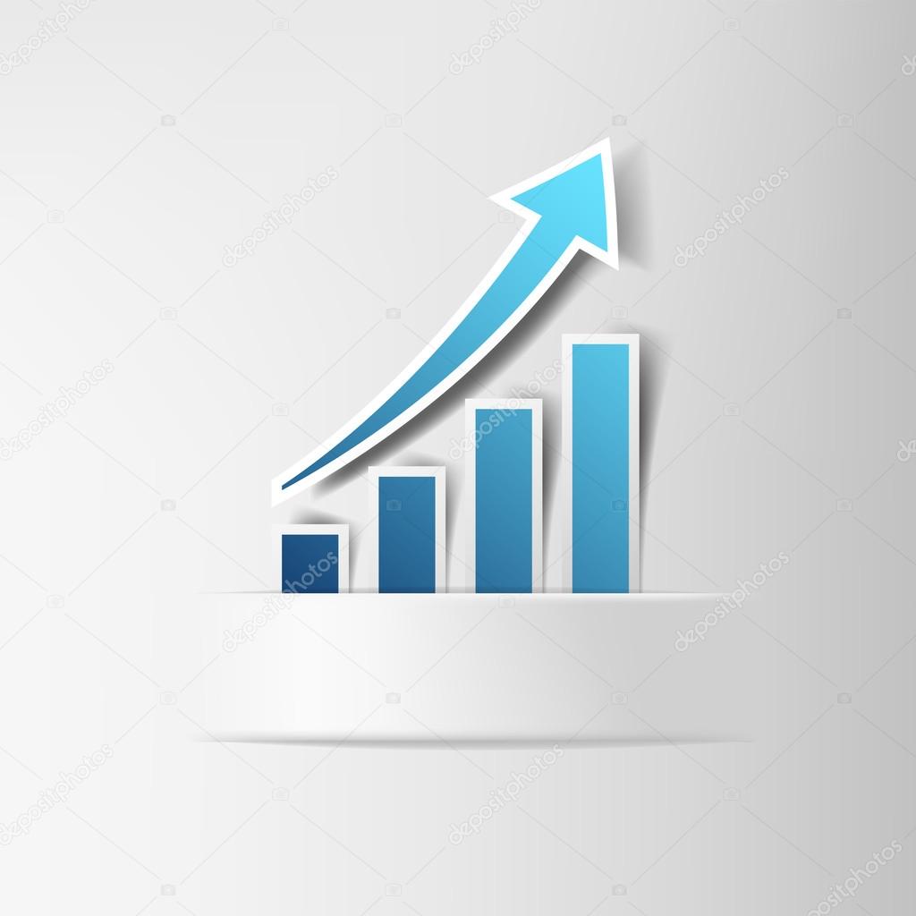 Grafico della crescita del profitto — Vettoriale Stock