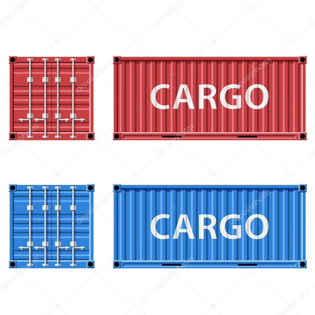 cargo container. Stock illustration.