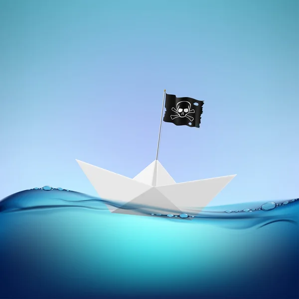 Pirate flag. Stock illustration. — Stock Vector