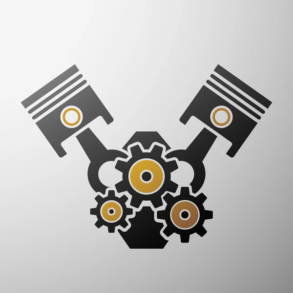 Logo moteur. Illustration de stock . — Image vectorielle