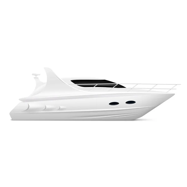 Un yacht blanc. Illustration de stock . — Image vectorielle