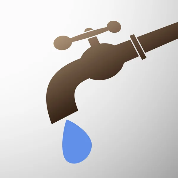 Tap with a drop — Stock Vector