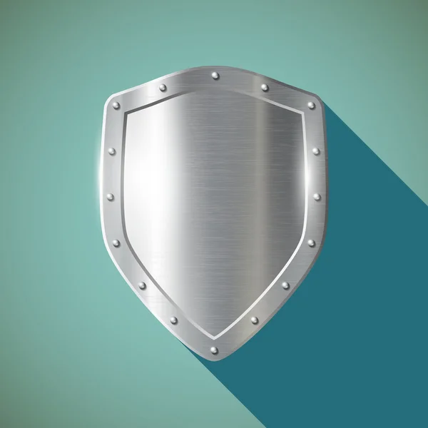 Metal shield. Stock illustration. — Stock Vector